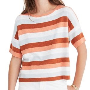 Madewell boxy sweater tee in Maggie Stripe